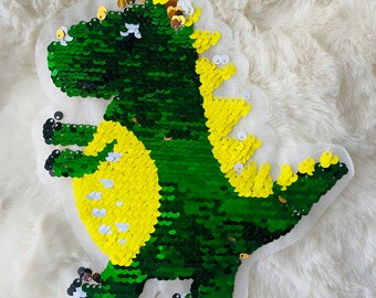 Sequin patch patch dinosaur