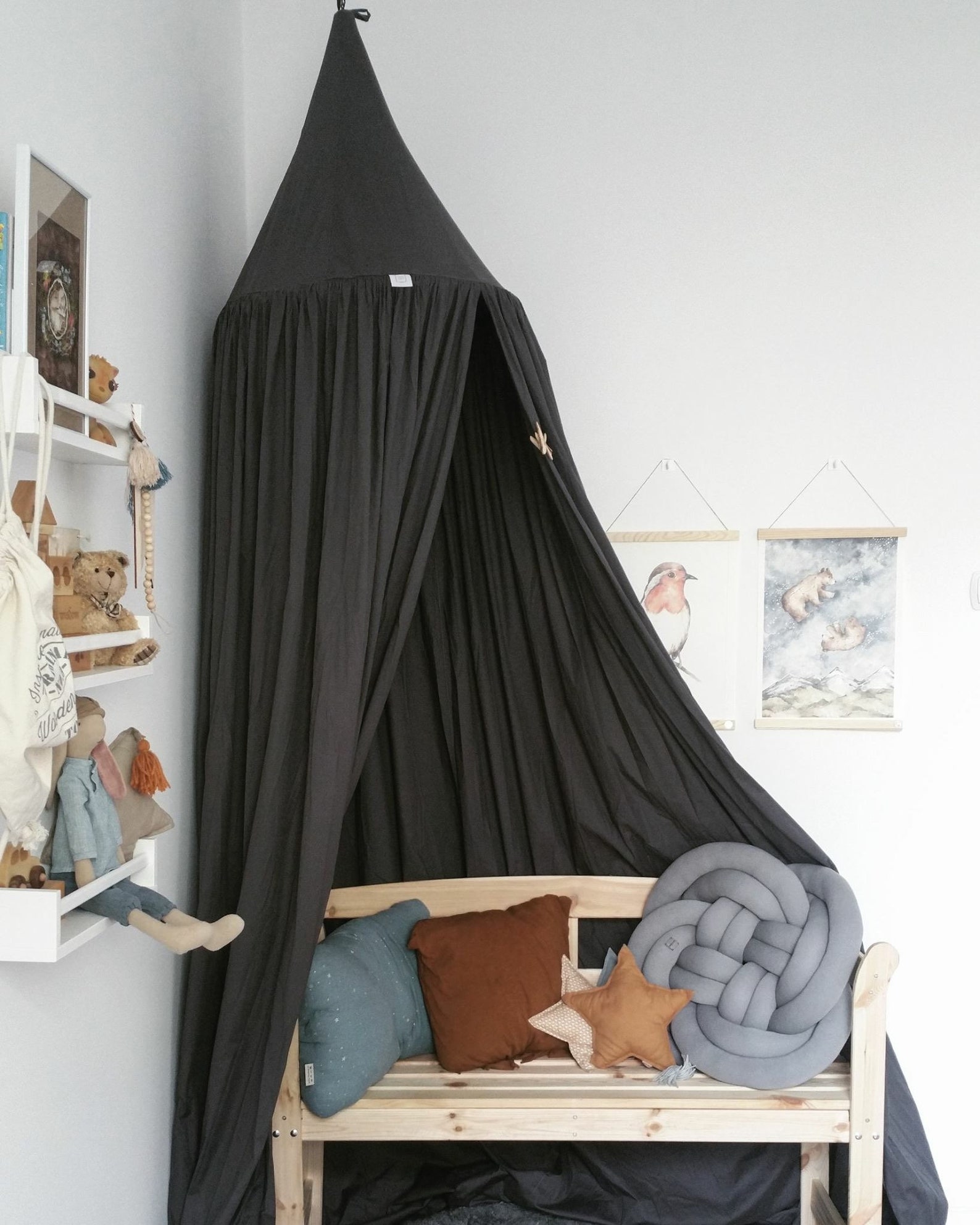 Boys Crib Kids Canopy Play Tent Bed Baldachin Etsy