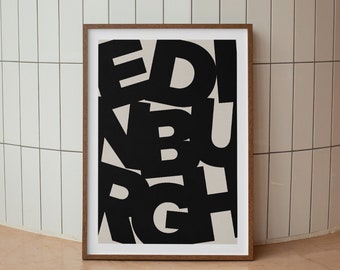 Edinburgh Minimal Art Print