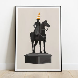 Duke of Wellington Statue Art Print / Glasgow Print image 4