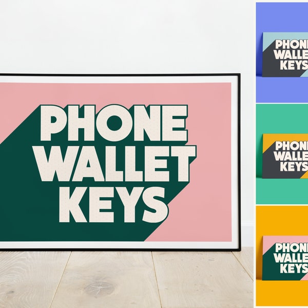 Keys Phone Wallet Sign Etsy