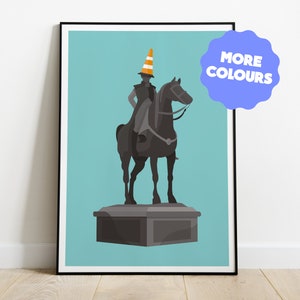 Duke of Wellington Statue Art Print / Glasgow Print image 3