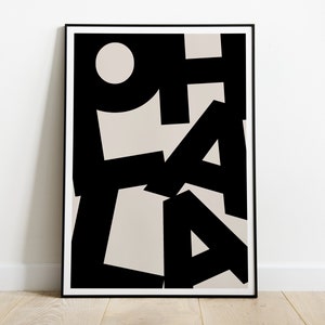 Oh La La Art Print / Minimal Home Wall Art