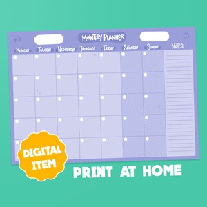 A4 Monthly Planner Page
