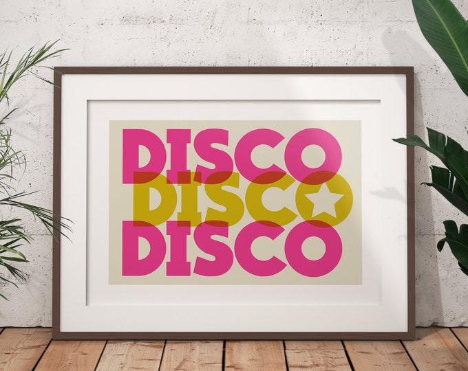DISCO Art Print / Kitchen Disco Print