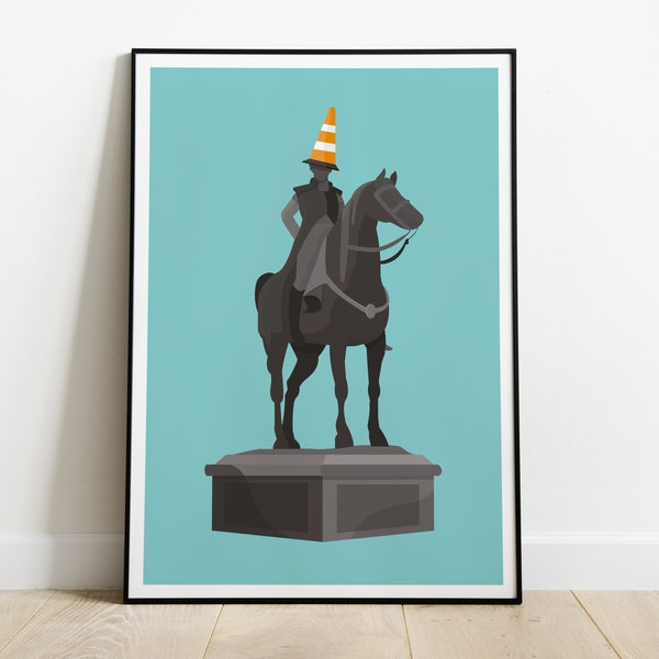 Duke of Wellington Statue Art Print / Glasgow Print