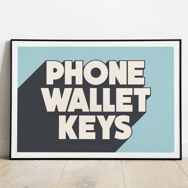 Phone Wallet Keys Art Print