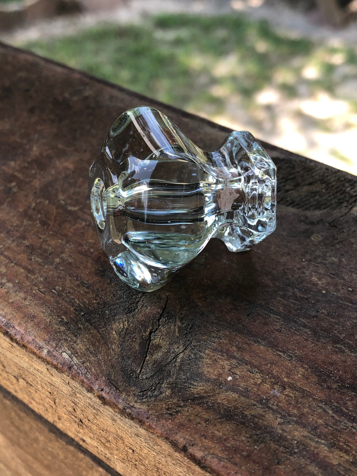 Large Vintage Glass Drawer Knob No Hardware 1.5 inch diameter Etsy