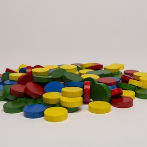 set of wooden discs 15 x 4 mm
