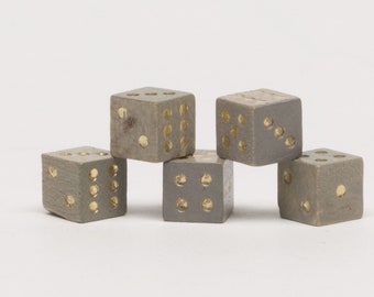 Miniature dice grey (one die)