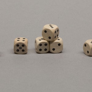 Miniature dice 10 mm 2/2/3/4/4/5 (one die)