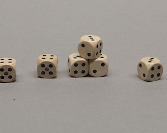 Miniature dice 10 mm 2/2/3/4/4/5 (one die)