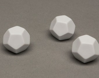 12-sided blank dice small