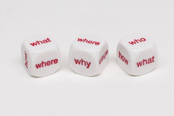 Interrogative Dice English Etsy