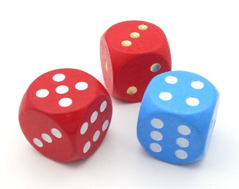 Wooden dice 20mm (one die)