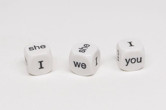 Personal Pronoun Dice English Etsy