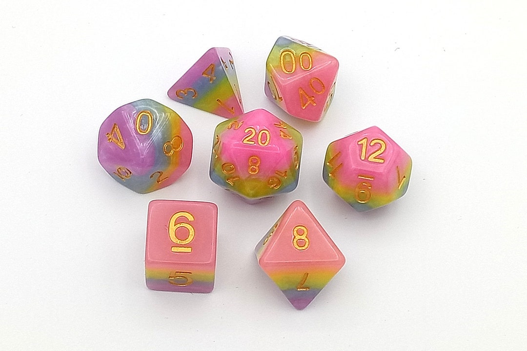 Dice Set Candyland Without Glitter Etsy