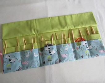 Estuche para agujas circulares de tejer de granja