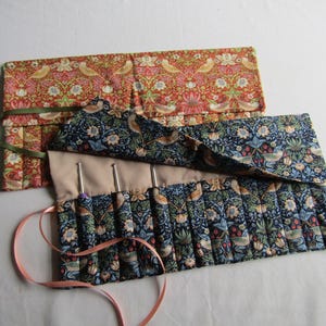 Strawberry Thief Crochet Hook Roll: William Morris Design, DPN Storage
