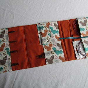 Squirrels Interchangeable Knitting Needle Case