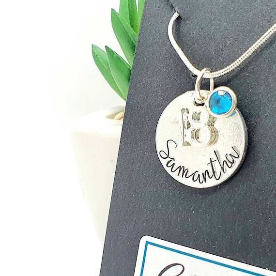 Personalised 18th necklace online