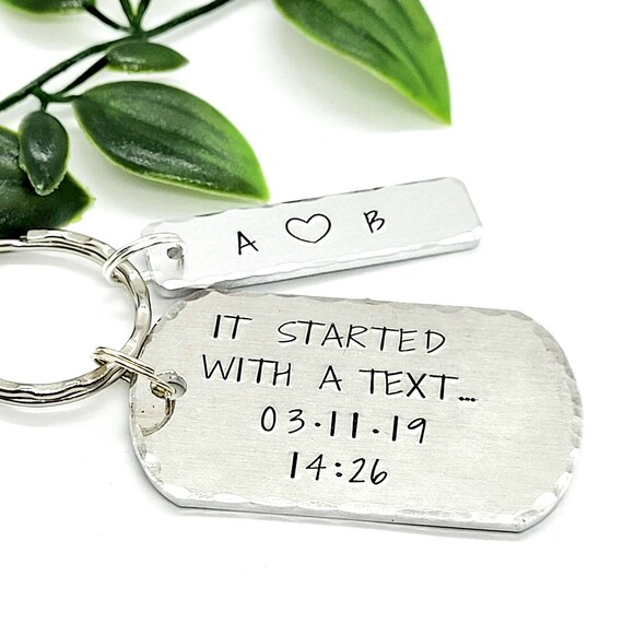 Relationship date keychain deals