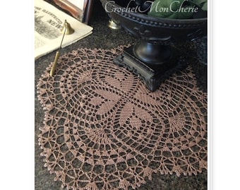 Crochet Doily PATTERN - Golden Tulip Doily - Instant download PDF