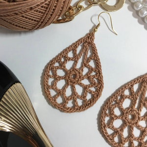 Instant Download Crochet Pattern PDF Jewelry Earring Stained - Etsy