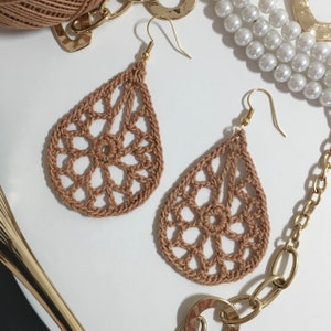 Instant download Crochet Pattern PDF Jewelry - Earring Stained Glass March 2022