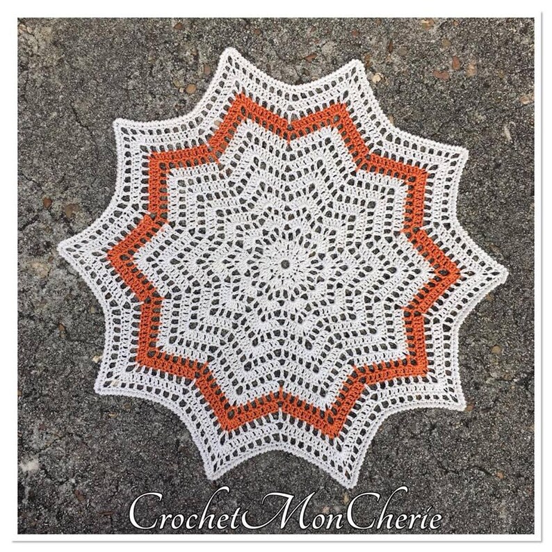 Crochet Doily Pattern, PDF Digital Download Aurora Doily image 3