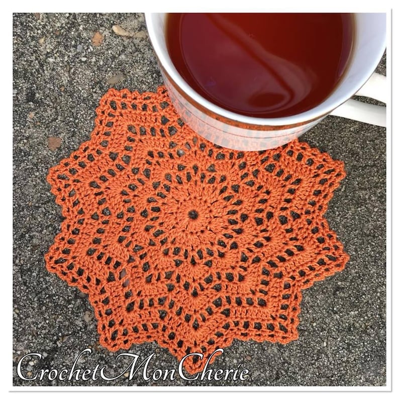 Crochet Doily Pattern, PDF Digital Download Aurora Doily image 4