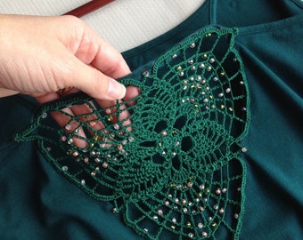 Crochet Tank Top Pattern: Beaded Accent, One Size (PDF Pattern)