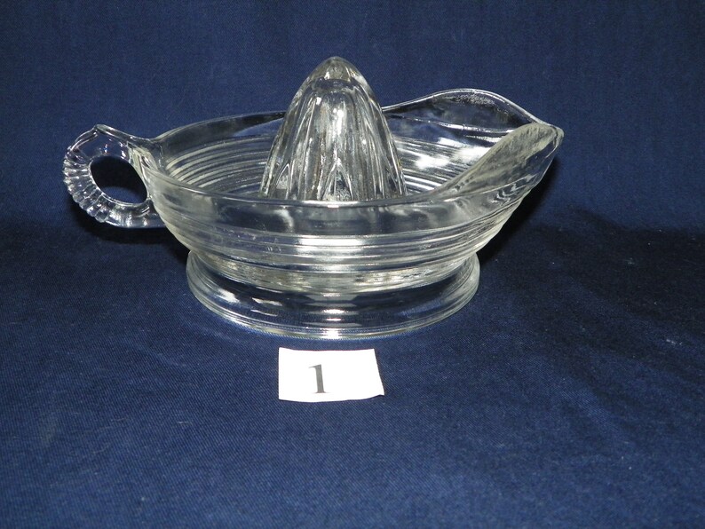 Vintage Glass Juicer With Handle YOUR CHOICE of Ribbed Juicer Etsy