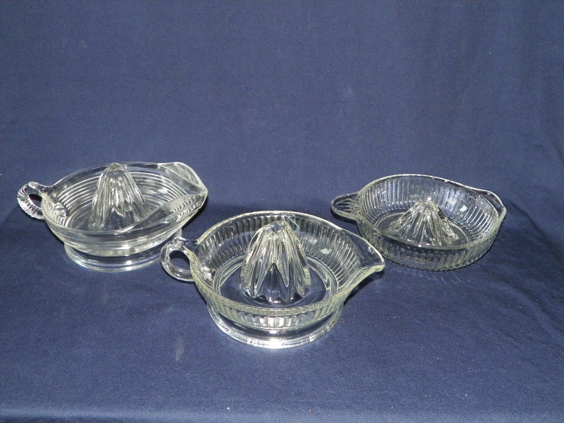 Vintage Glass Juicer with Handle YOUR CHOICE of Ribbed Juicer Etsy