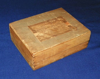 Roger & Gallet Perfume Wood Gift Box, Original 1900's Parfumerie Vera Violetta Label on Wooden Perfume Box,
