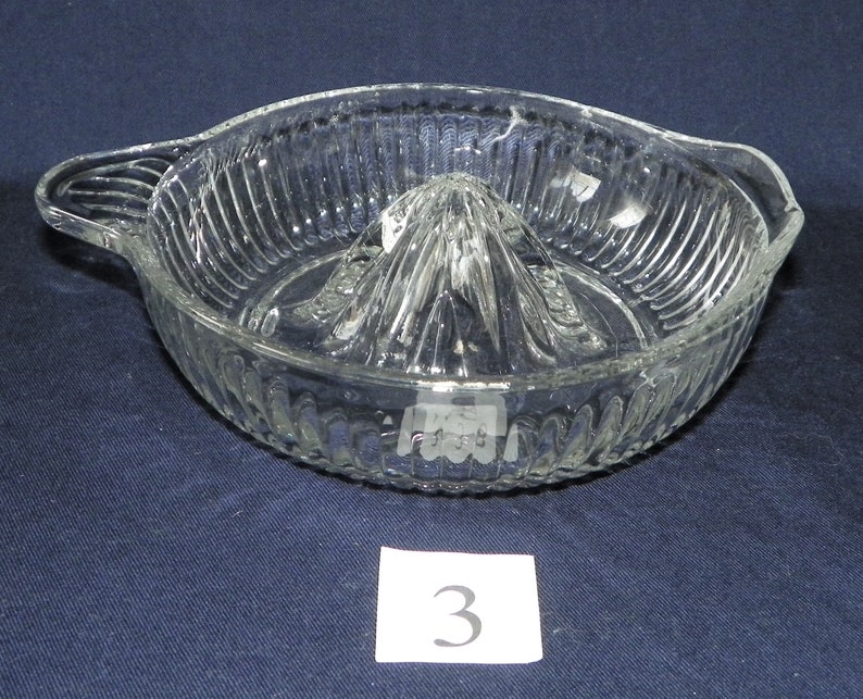 Vintage Glass Juicer with Handle YOUR CHOICE of Ribbed Juicer Etsy