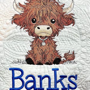 Heirloom Baby Quilt - Personalized Embroidered Blanket, Custom Baby Shower Gift