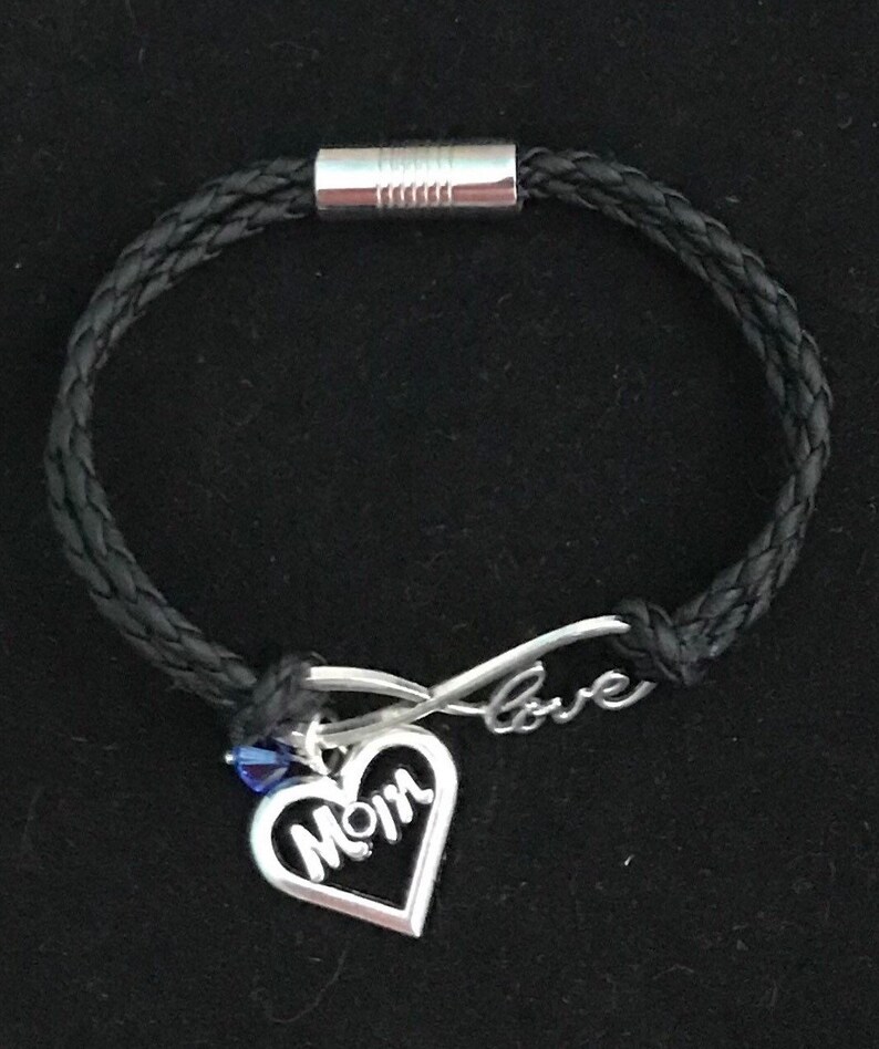 mother's charm bracelet with birthstones