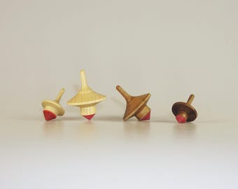 Point - Spinning Top Different Types of Wood And Sizes - Hand Crafted