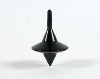 Star Black or Yellow - Mini Spinning Top - Hand Crafted