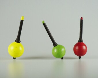 Olive - Beech Mini Spinning Top - Hand Crafted