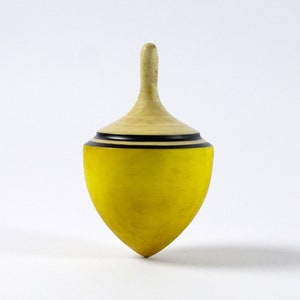 Lemon - Hard Maple Spinning Top - Hand Crafted