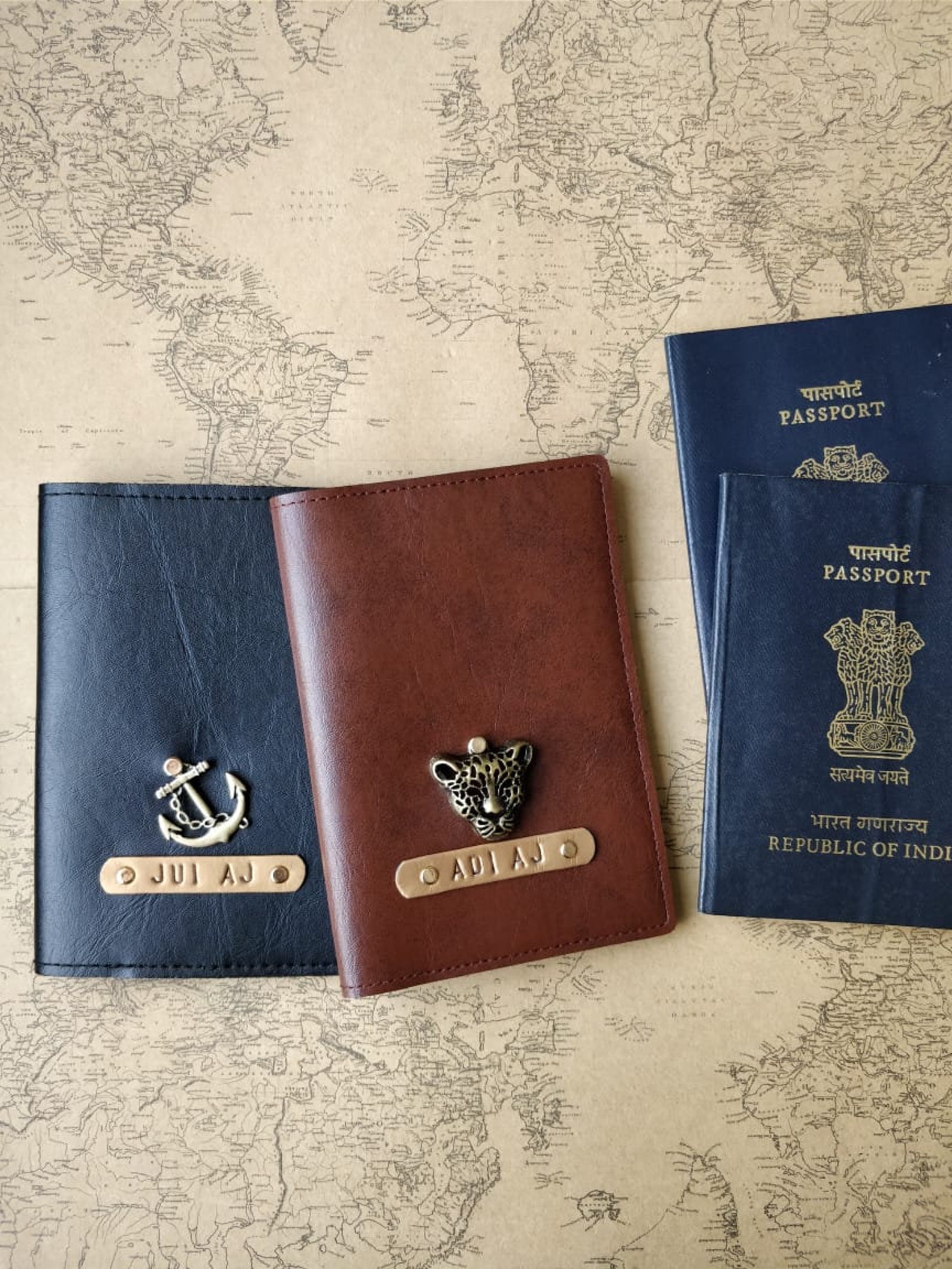 Personalized Couple Passport covers in Vegan Leather Etsy