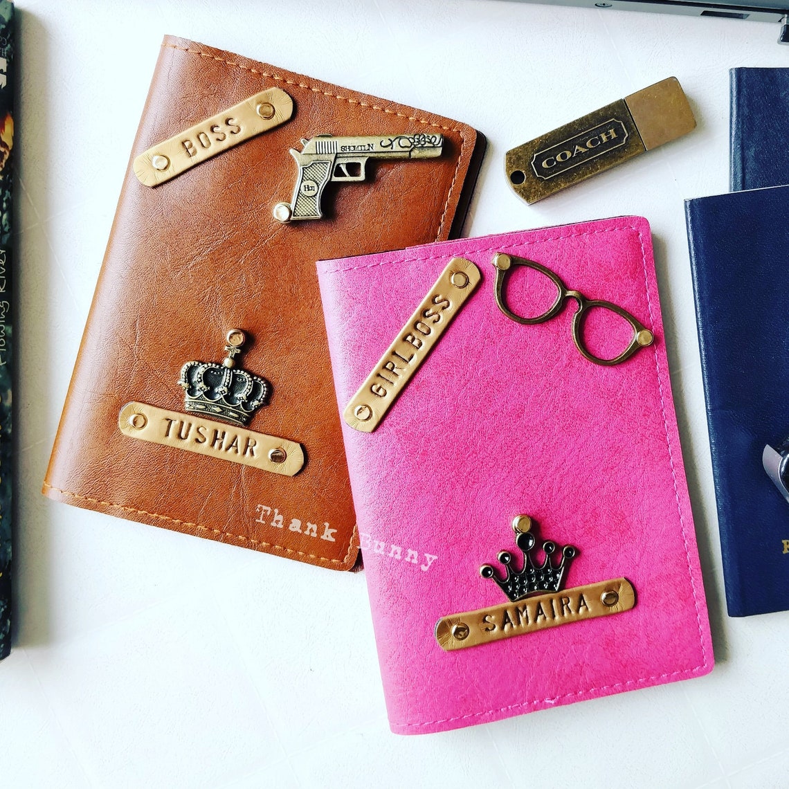 Personalized Couple Passport covers in Vegan Leather Etsy