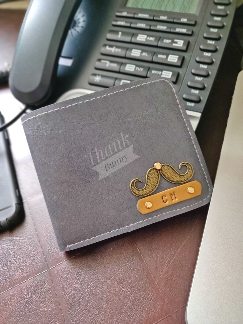 Personalized Vegan Leather Man Wallets Etsy