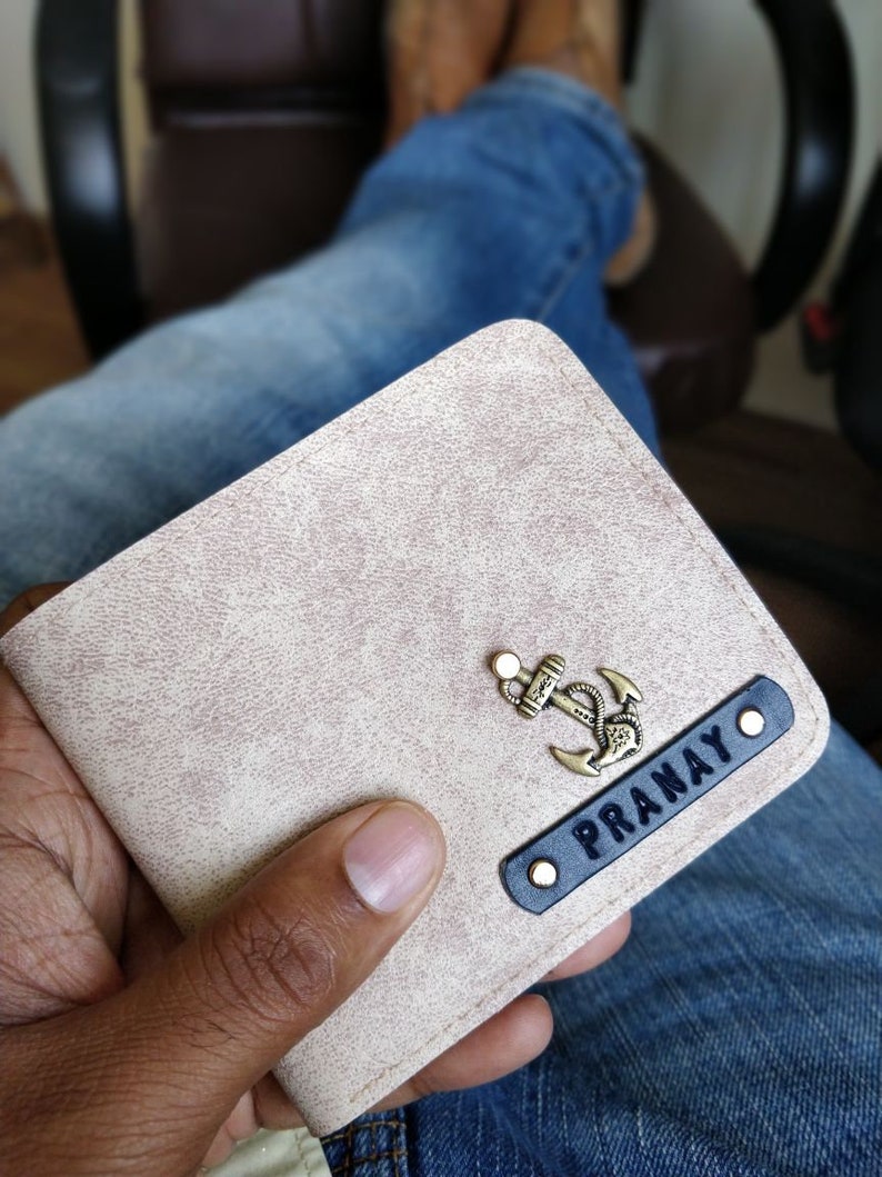 Personalized Vegan Leather Man Wallets Etsy