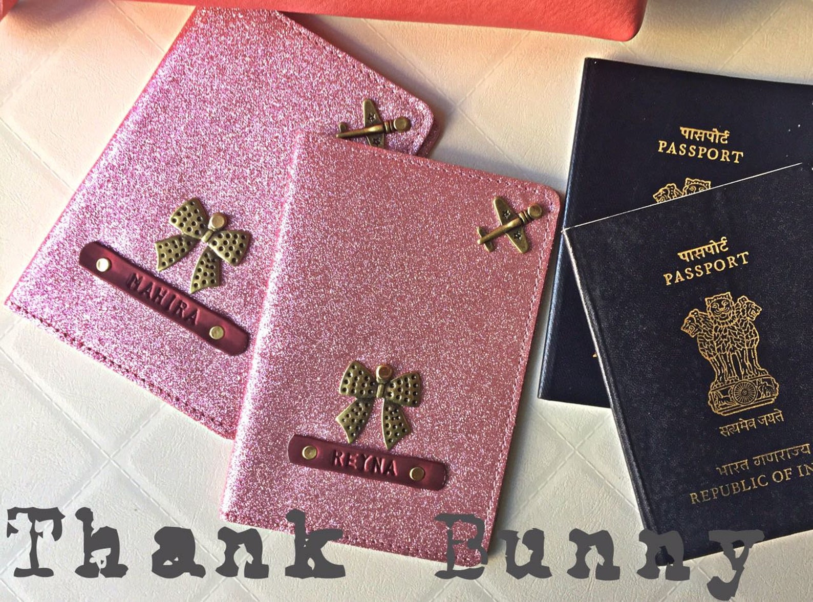 Bling Personalized Passport cover Rose Gold edition Etsy