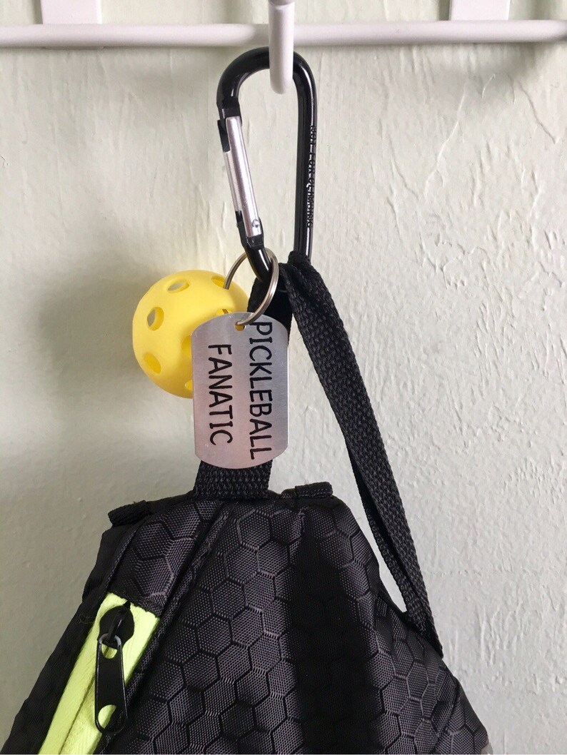 Pickleball Fanatic Bag Clip Keychain