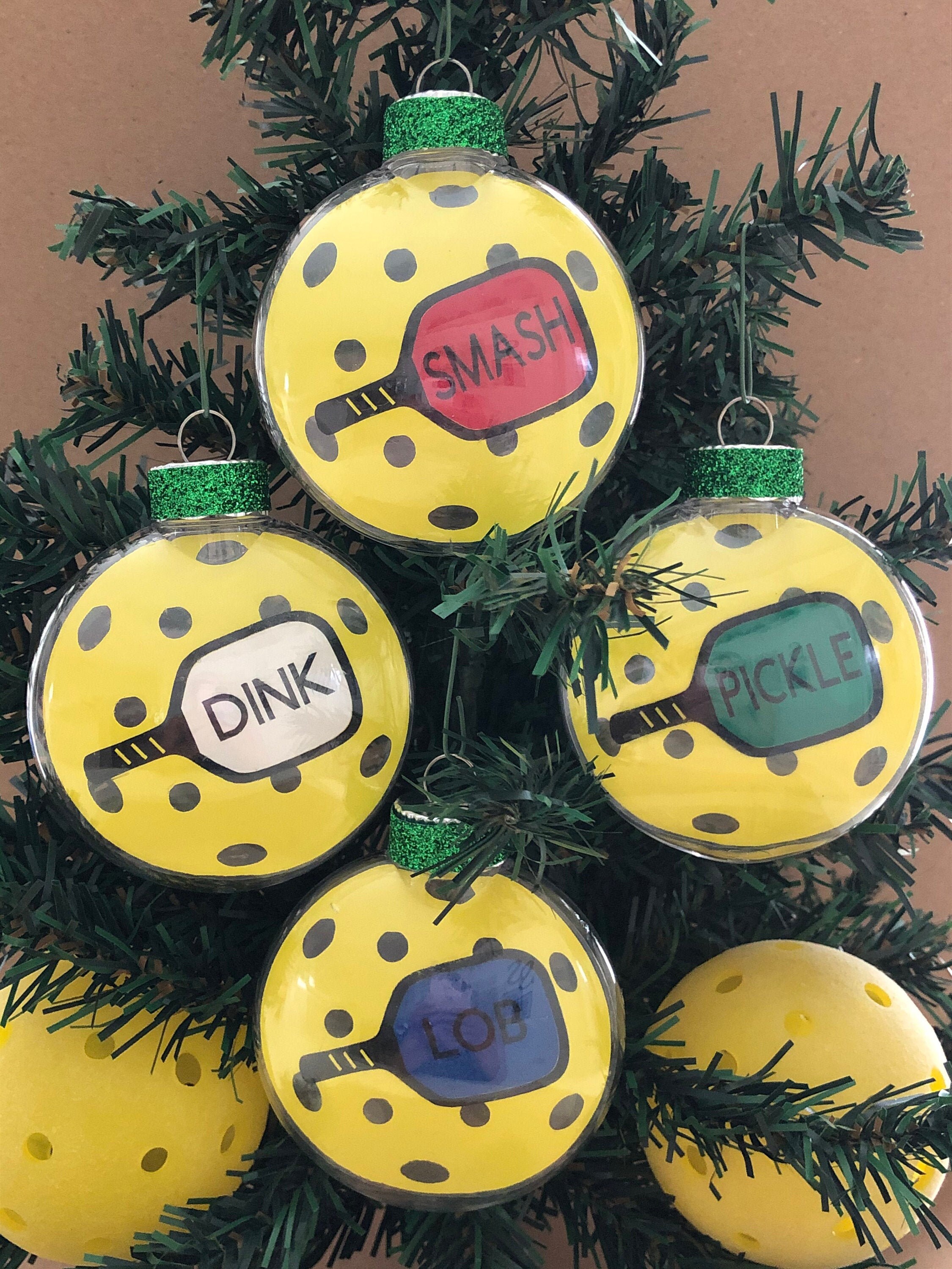 Pickleball Ornaments Set of 4 Pickleball Ornament Etsy