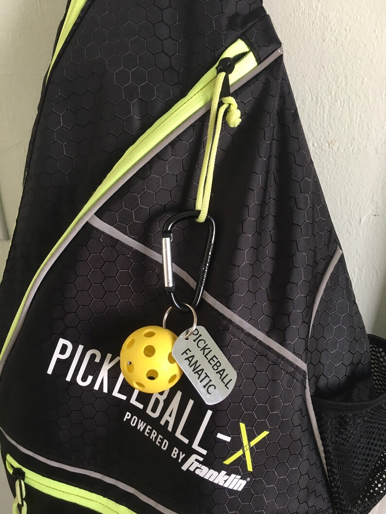 Pickleball Fanatic Bag Clip Keychain
